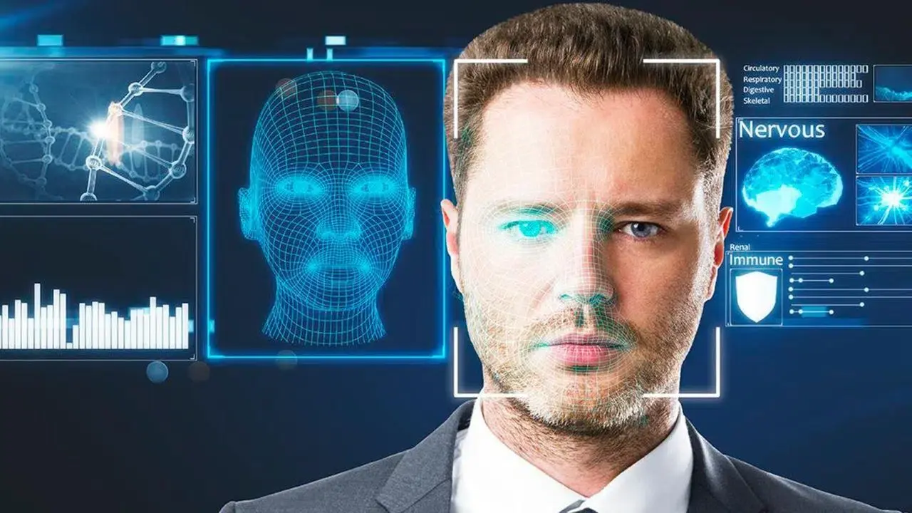 Infraestructura tecnológica de un edificio inteligente mostrando servidores con luces azules